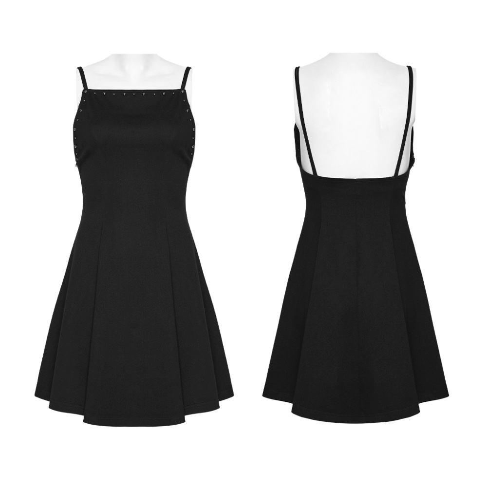 Punk Rave - Nerve Kurzes Kleid - Schwarz